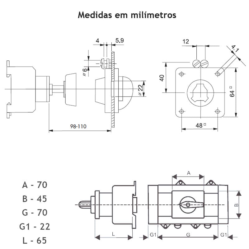 medidas-montagem-chave-transferencia-kg105-kraus-naimer-tripolar-125a medidas-montagem-chave-transferencia-kg105-kraus-naimer-tripolar-125a