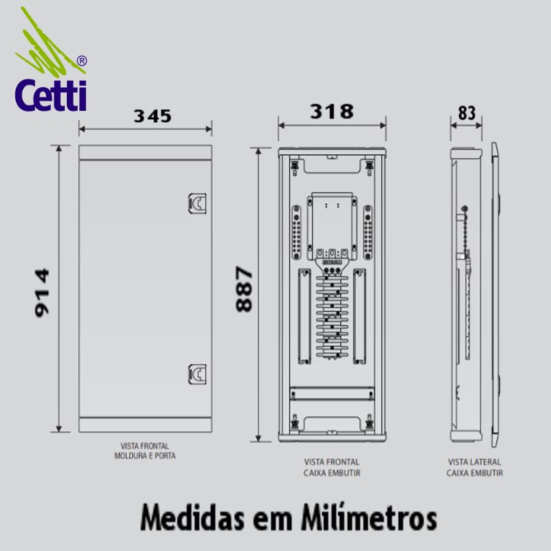 dimensoes-quadro-distribuicao-36-polos-brum-v16036e dimensoes-quadro-distribuicao-36-polos-brum-v16036e