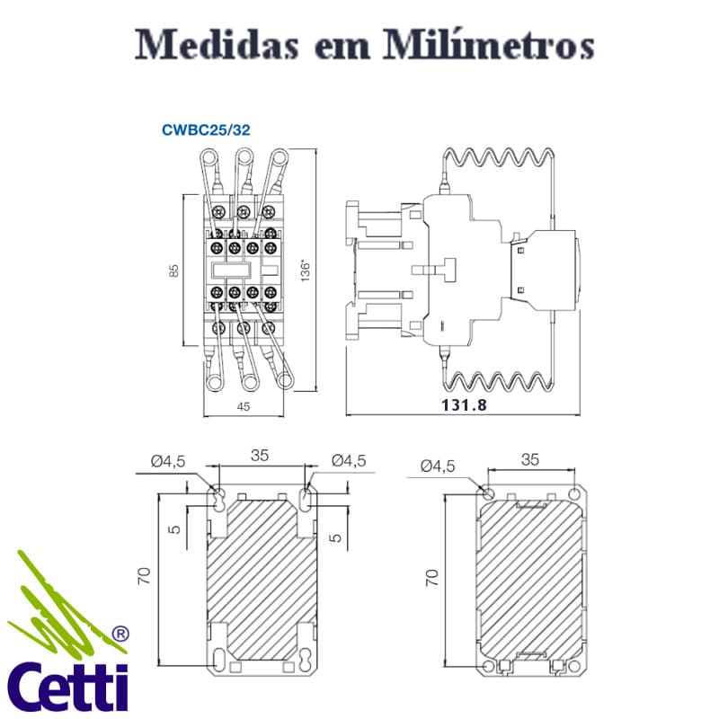 medidas-contator-banco-capacitores-weg-cwbc32-21-30d23 medidas-contator-banco-capacitores-weg-cwbc32-21-30d23
