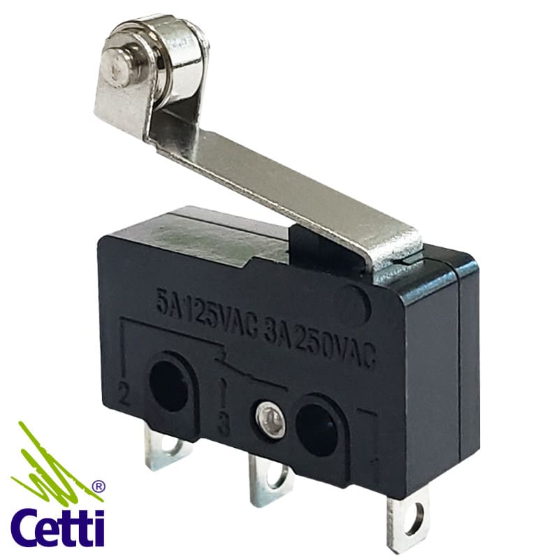 Micro Chave Miniatura Haste com Roldana NA-NF 3A 250VCA RS-5GL2 Micro Chave Miniatura Haste com Roldana NA-NF 3A 250VCA RS-5GL2