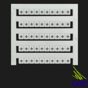Marcador para Identificar Terra em Conector Borne Dekafix Weidmüller C057626.1202