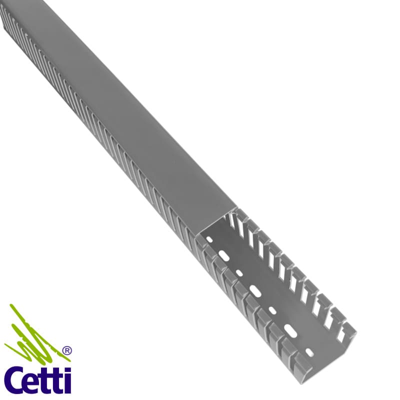 Canaleta Industrial em PVC Cinza com Recorte Aberto 50 x 50 mm x 2 Metros Dutoplast 105.073