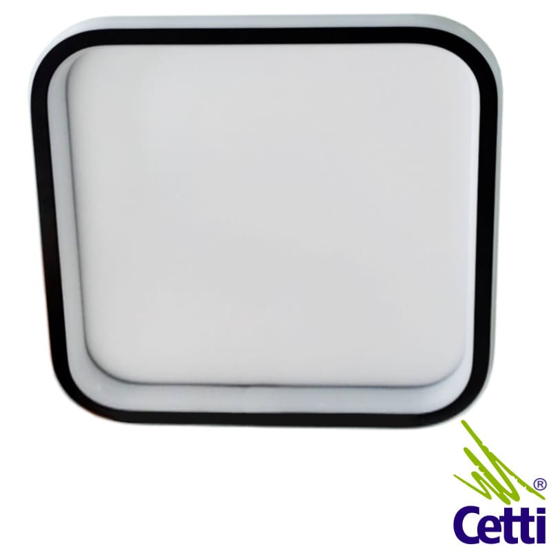 Luminária de Sobrepor Plafon LED Quadrado Preto 32W Luz Branca Opus Telaio Luminária de Sobrepor Plafon LED Quadrado Preto 32W Luz Branca Opus Telaio