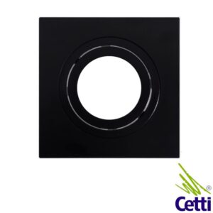 Cetti Materiais Elétricos 18 Spot Preto de Embutir Quadrado Save Energy SE-330.1035