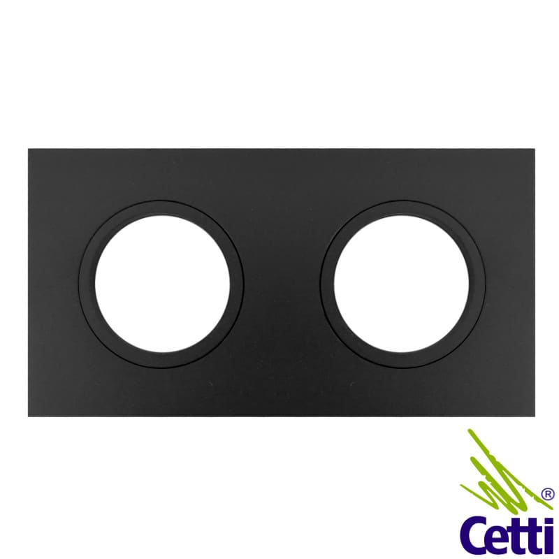 Spot de Embutir Duplo Preto Quadrado Newline IN50522 Spot de Embutir Duplo Preto Quadrado Newline IN50522