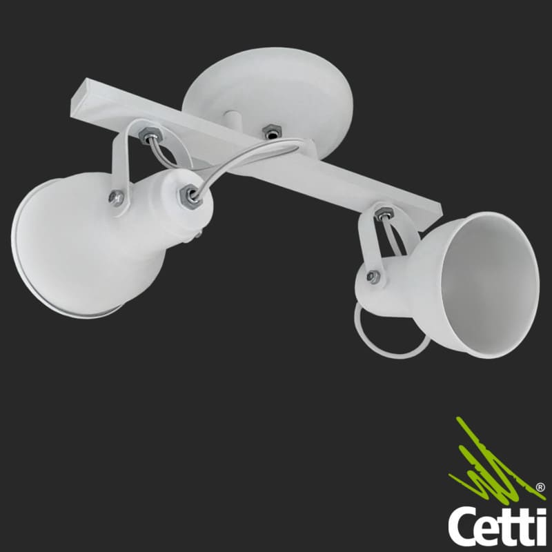 Trilho Spot Branco para 2 Lâmpadas E27 Alumínio Itamonte 1141/2/BT Trilho Spot Branco para 2 Lâmpadas E27 Alumínio Itamonte 1141/2/BT