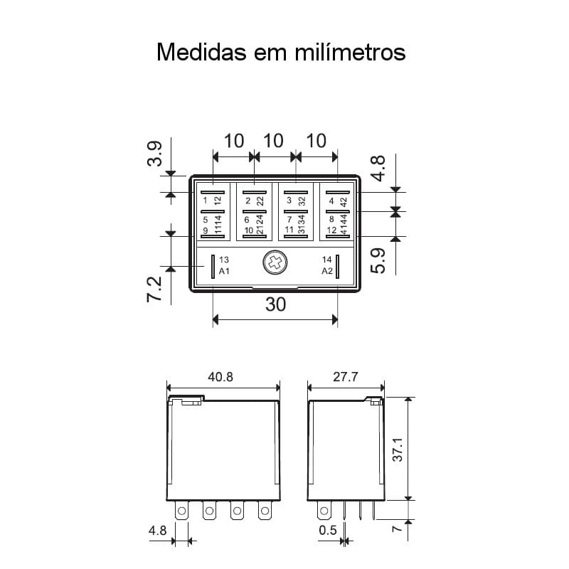 medidas-montagem-rele-finder-14-pinos-56-34-9-125-0000 medidas-montagem-rele-finder-14-pinos-56-34-9-125-0000