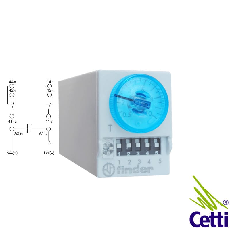 Temporizador de 0,05 a 10 Horas 110 a 125VCC CA 2NA-NF Finder 85.02.0.125.0000 Temporizador de 0,05 a 10 Horas 110 a 125VCC CA 2NA-NF Finder 85.02.0.125.0000