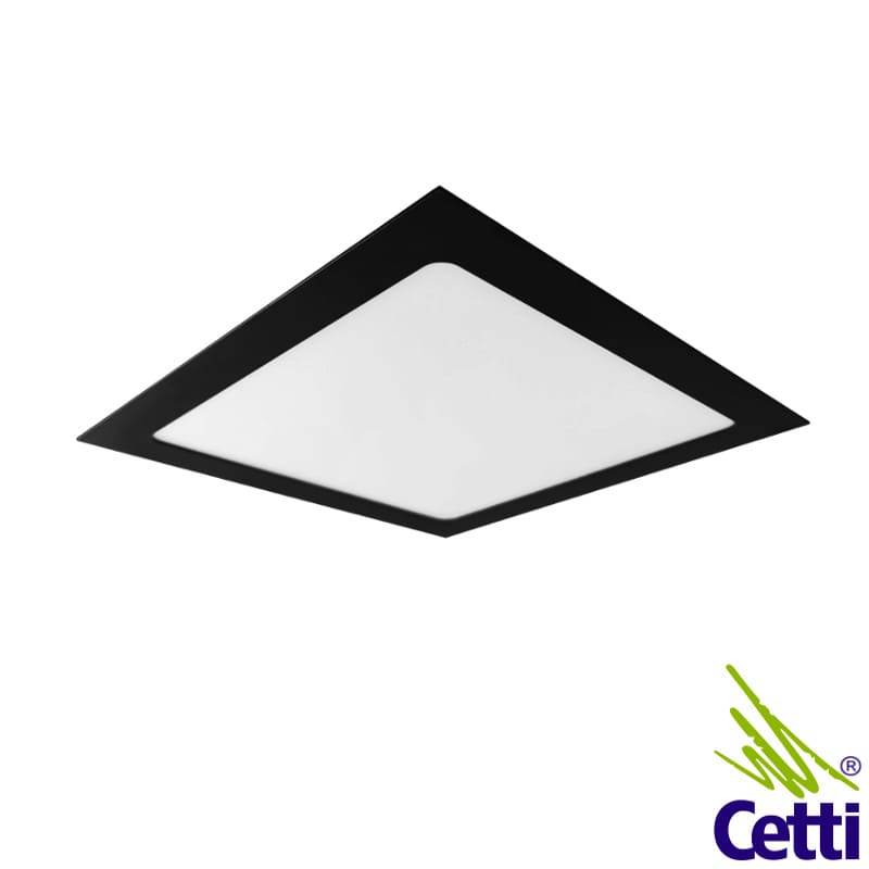 Painel LED Quadrado Preto de Embutir no Teto 18W Luz Branca Intensa Painel LED Quadrado Preto de Embutir no Teto 18W Luz Branca Intensa