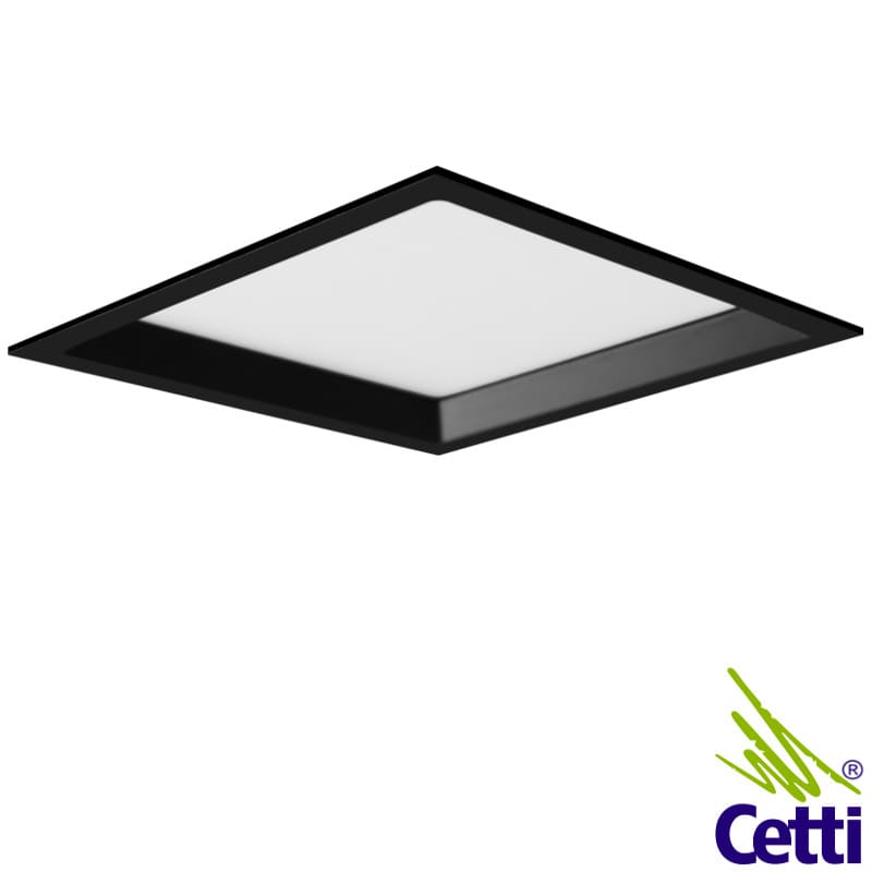 Painel LED de Embutir Quadrado Recuado com Borda Preta 22W Luz Amarela Opus HM80235 Painel LED de Embutir Quadrado Recuado com Borda Preta 22W Luz Amarela Opus HM80235
