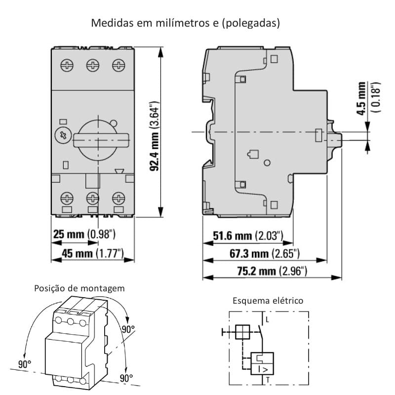 medidas-montagem-desenho-mecanico-disjuntor-motor-moeller-pkzmc-016 medidas-montagem-desenho-mecanico-disjuntor-motor-moeller-pkzmc-016
