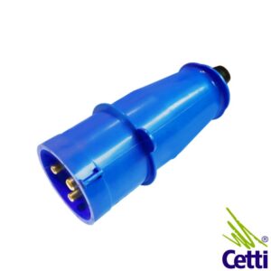 Plugue para Tomada Industrial Steck 32A 2P+T 9h 220-250V Azul N3276
