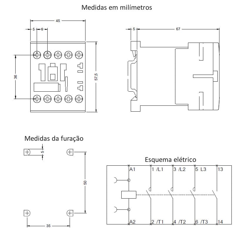 medidas-instalacao-contator-siemens-3rt1017-1ab01-medidas-furacao-esquema-eletrico medidas-instalacao-contator-siemens-3rt1017-1ab01-medidas-furacao-esquema-eletrico