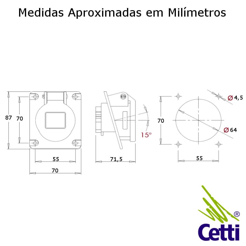 medidas-tomada-embutir-steck-16a-3pnt medidas-tomada-embutir-steck-16a-3pnt