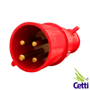 Cetti Materiais Elétricos 45 Plugue para Tomada Industrial Steck 32A 3P+T de 380 a 440V Vermelho 6 Horas N4276