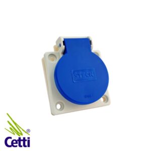 Cetti Materiais Elétricos 20 Tomada de Embutir com Tampa Steck 20A 2P+T 250V Azul S8641