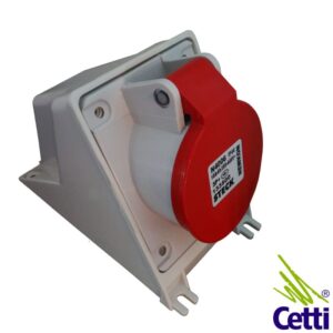Tomada Industrial Steck 3P+T 16A de 380 a 440V 6 Horas Vermelha Newkon N4006