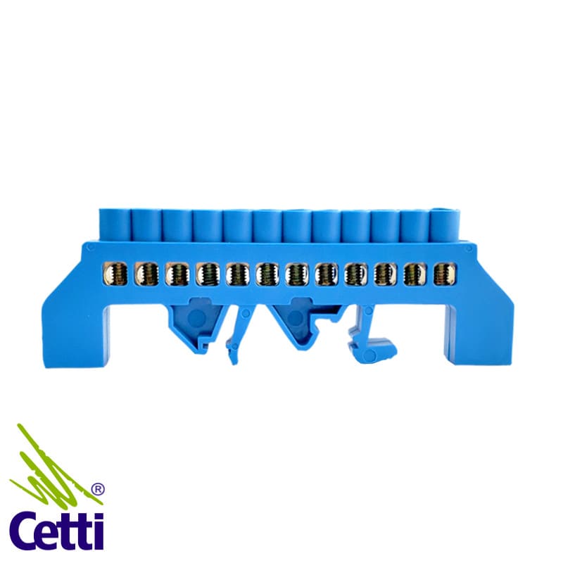 Barramento Neutro Azul com 12 Bornes 80A Barramento Neutro Azul com 12 Bornes 80A