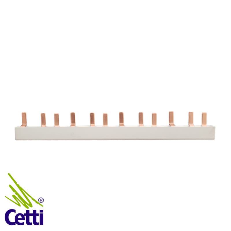 Barramento de Cobre Tipo Pente para Distribuição Trifásica com 12 Polos BR12D Barramento de Cobre Tipo Pente para Distribuição Trifásica com 12 Polos BR12D