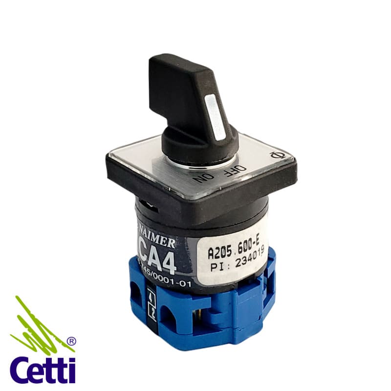 Chave Seletora com Retorno 10A Unipolar Kraus Naimer CA4-A205-600-E Chave Seletora com Retorno 10A Unipolar Kraus Naimer CA4-A205-600-E