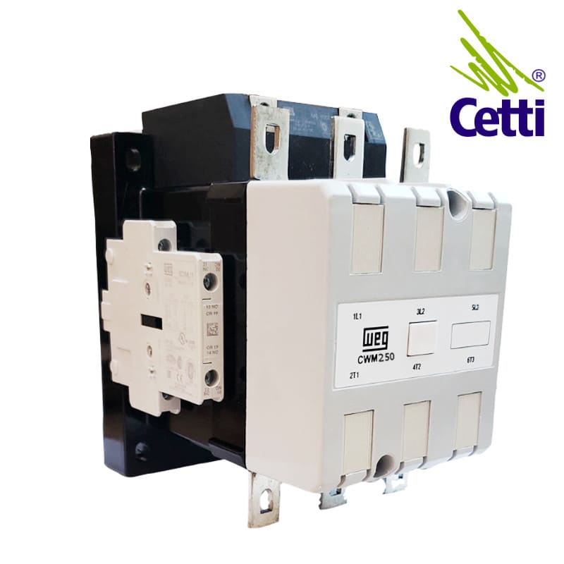 Contator Tripolar 220V 250A WEG CWM250-22-30V26 Contator Tripolar 220V 250A WEG CWM250-22-30V26
