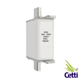 Cetti Materiais Elétricos 25 Fusível NH aR 80A Ultra Rápido WEG FNH00-80k-A