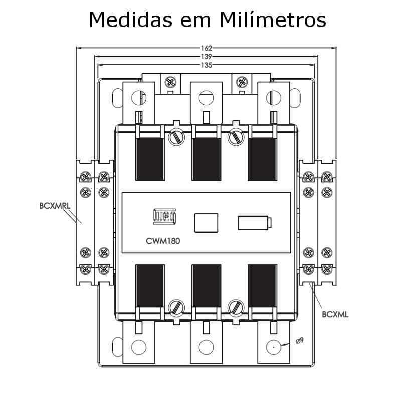 medidas-contator-180a-2na2nf-weg-cwm180-22-30v26 medidas-contator-180a-2na2nf-weg-cwm180-22-30v26