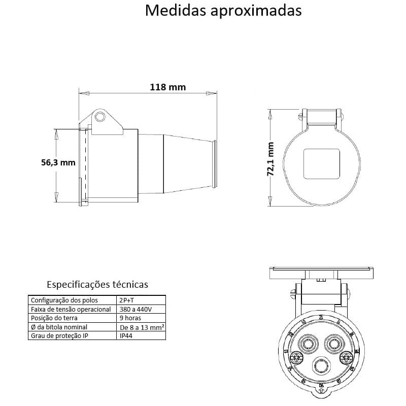 medidas-de-montagem-tomada-industrial-steck-a3059-2pt-16a-de-acoplamento medidas-de-montagem-tomada-industrial-steck-a3059-2pt-16a-de-acoplamento
