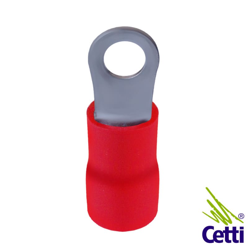 Terminal Olhal 10 mm² Vermelho com furo 6 mm - 100 unidades Terminal Olhal 10 mm² Vermelho com furo 6 mm - 100 unidades