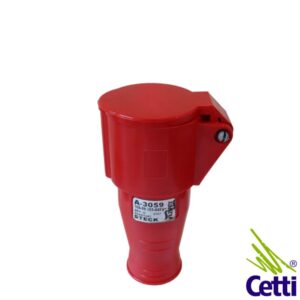 Cetti Materiais Elétricos 24 Tomada Industrial de Acoplamento Steck 16A 2P+T de 380 a 440V Vermelha A3059