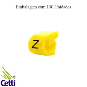Identificador de Fio Elétrico Anilha Letra Z de 0,3 a 1,5 mm²– Hellerman Tyton MHG1/3 – 100 Unidades
