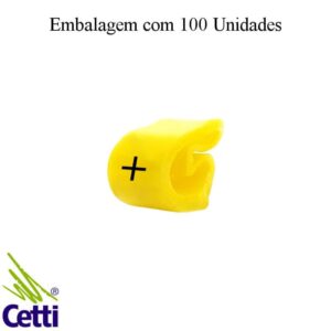 Cetti Materiais Elétricos 18 Identificador de Fio Elétrico Anilha Positivo de 0,3 a 1,5 mm²– Hellerman Tyton MHG1/3 – 100 Unidades