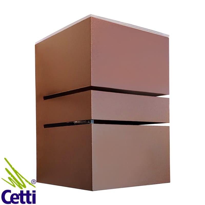 Arandela Externa Quadrada Marrom Ideal 982-TVMR