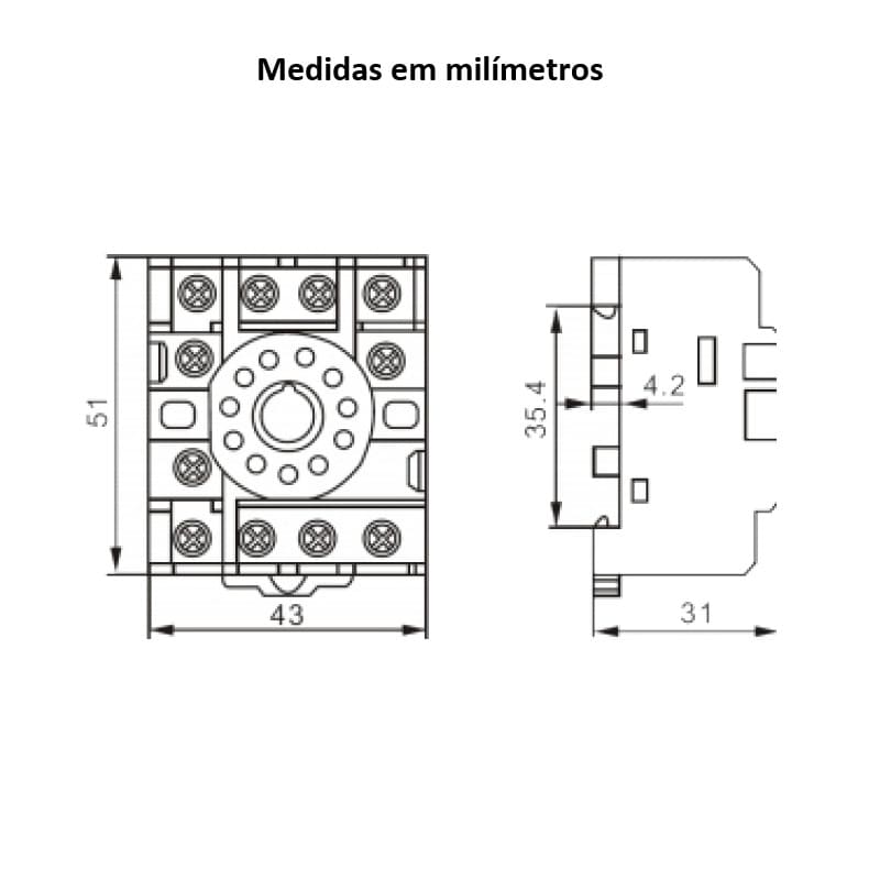 base-soquete-para-rele-circular-11-pinos base-soquete-para-rele-circular-11-pinos