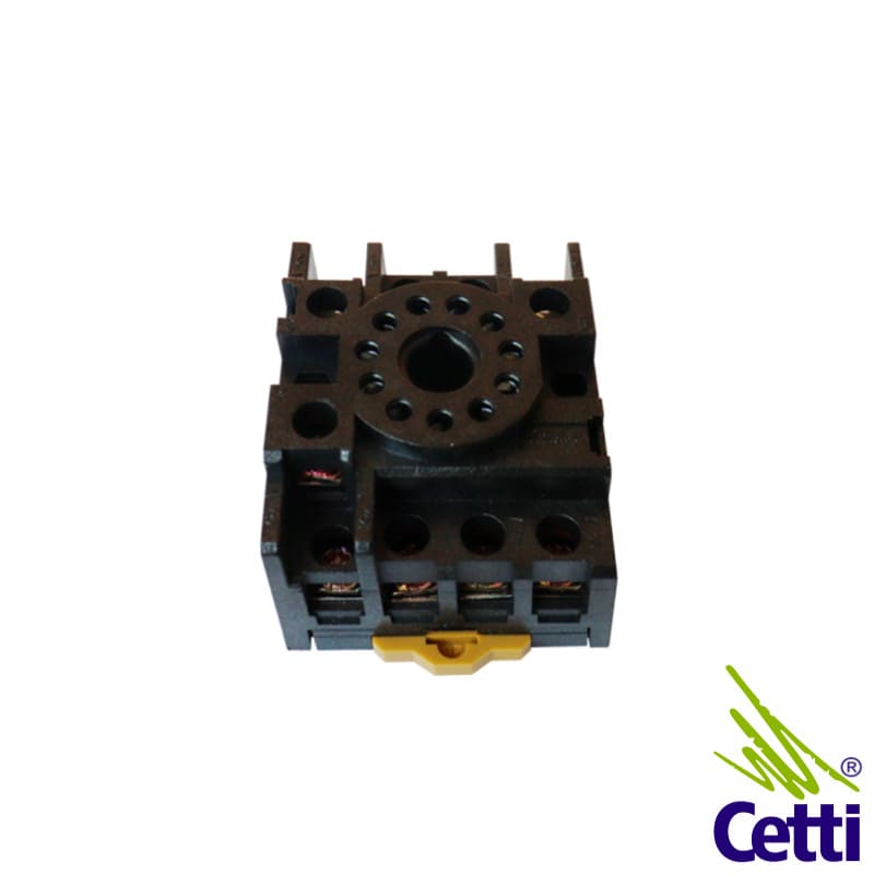 Base Soquete para Relé Industrial de 11 Pinos Circulares Base Soquete para Relé Industrial de 11 Pinos Circulares