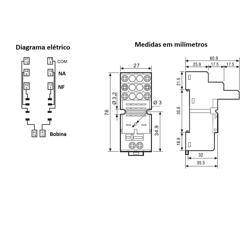 medidas-montagem-desenho-mecanico-e-esquema-eletrico-base-soquete-rele-auxiliar-finder-94-02 medidas-montagem-desenho-mecanico-e-esquema-eletrico-base-soquete-rele-auxiliar-finder-94-02