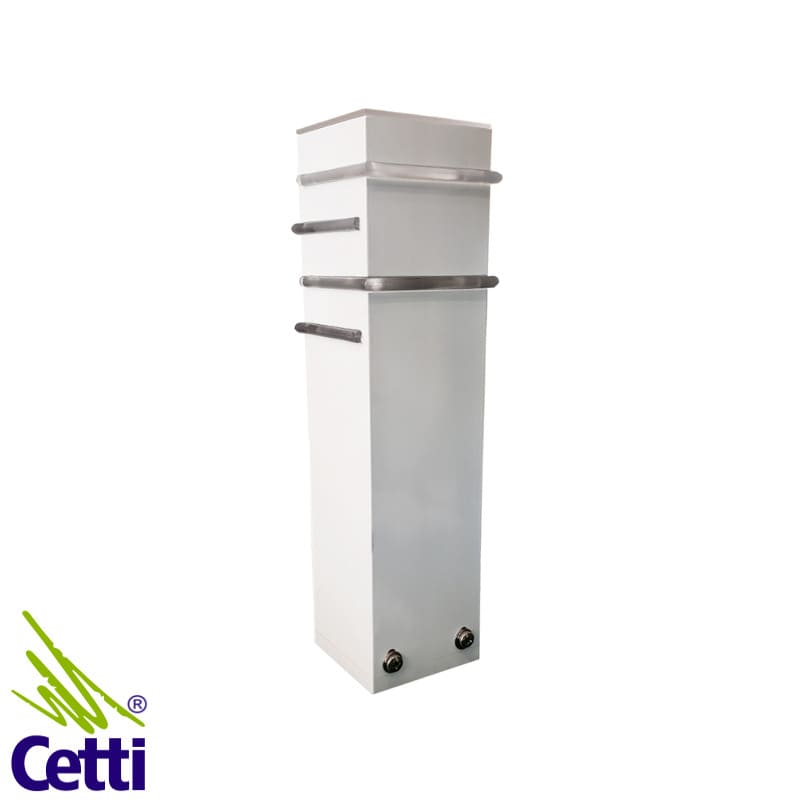 Poste Balizador Branco Quadrado Moderno Ideal PA-9030BR Poste Balizador Branco Quadrado Moderno Ideal PA-9030BR