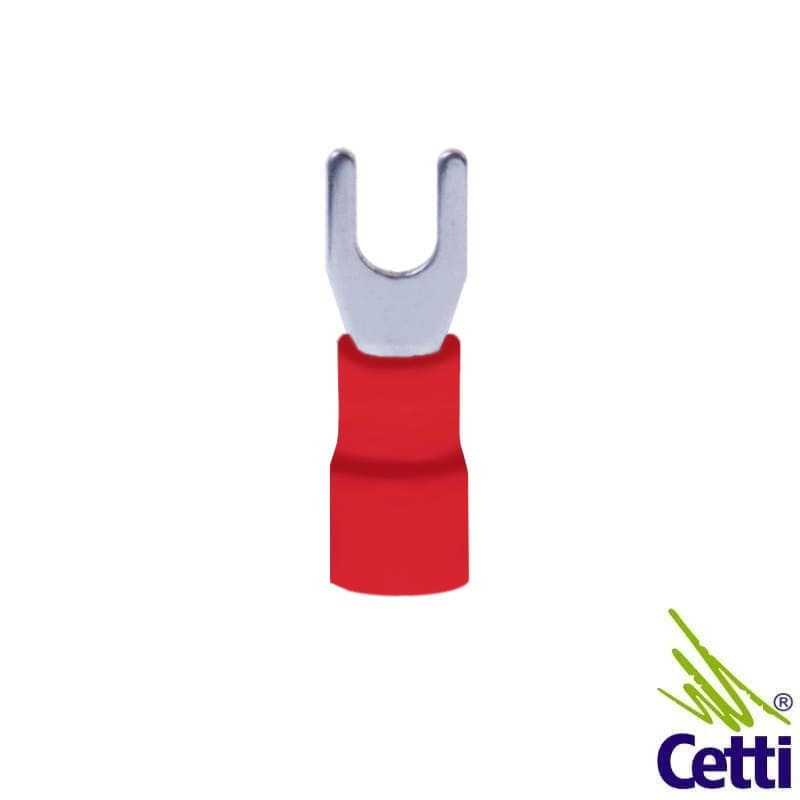 Terminal Forquilha 0,5 a 1,5 mm² Vermelho M4 - 100 unidades Terminal Forquilha 0,5 a 1,5 mm² Vermelho M4 - 100 unidades