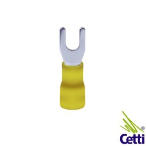 Terminal Forquilha 4 a 6 mm² Amarelo M4 - 100 unidades