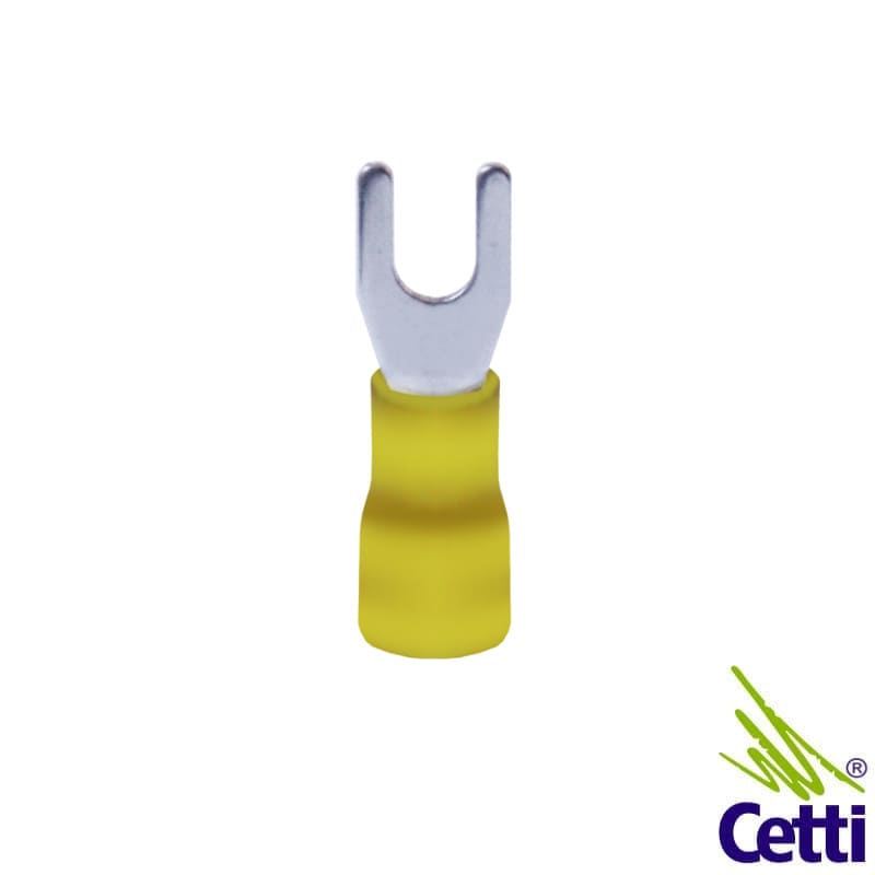 Terminal Forquilha 4 a 6 mm² Amarelo M4 - 100 unidades Terminal Forquilha 4 a 6 mm² Amarelo M4 - 100 unidades