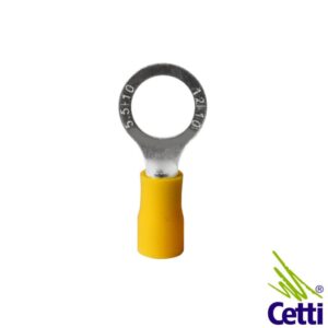 Cetti Materiais Elétricos 39 Terminal Olhal 4 a 6 mm² Amarelo com furo 10 mm - 100 unidades
