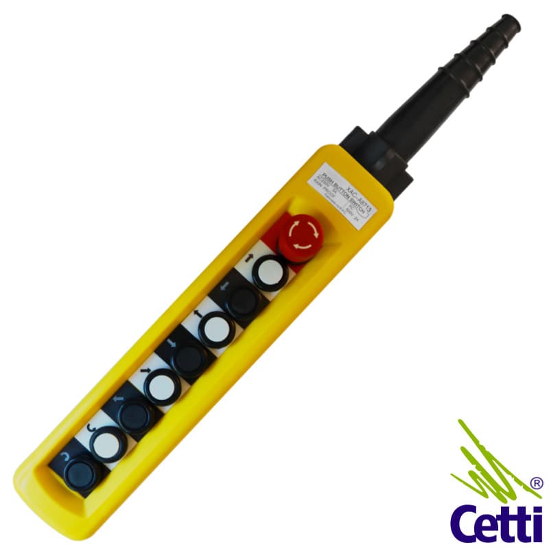 Botoeira Pendente com 8 Botões de Comando e 1 Botão de Emergência com Trava Giratória Botoeira Pendente com 8 Botões de Comando e 1 Botão de Emergência com Trava Giratória