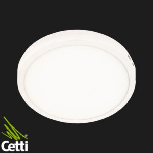 Cetti Materiais Elétricos 37 Luminária LED de Sobrepor 24W Redonda Branca Luz Amarela