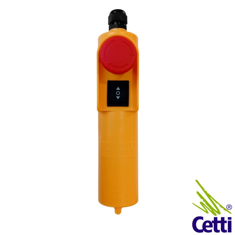 Botoeira Pendente com 1 Botão 3 Posições + Emergência e Capacitor 40 µF 250V COB21 Botoeira Pendente com 1 Botão 3 Posições + Emergência e Capacitor 40 µF 250V COB21