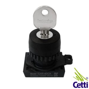 Chave Seletora 3 Posições Fixas e Trava com Chave Yale Autonics S2KR-4EK2A