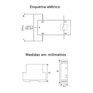 esquema-eletrico-e-medidas-desenho-mecanico-rele-movimento-zero24vcc-com-temporizador