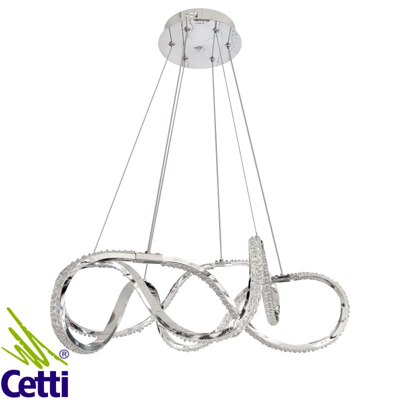 Lustre Pendente LED Moderno Redondo Prata 50W Luz Amarela Cinderella CD20215090 Lustre Pendente LED Moderno Redondo Prata 50W Luz Amarela Cinderella CD20215090