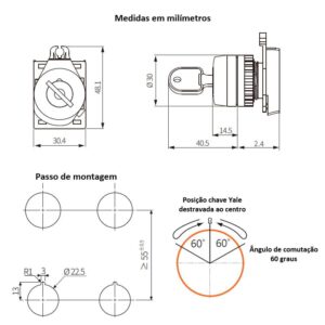 medidas-instalacao-passo-montagem-chave-comutadora-22mm-autonics