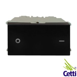 Módulo de Interruptor de Luz Simples Bipolar Preto 10A para Placa 4x2 e 4x4 WEG Refinatto 13798149