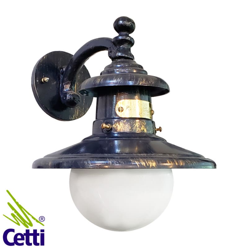 Arandela Externa Preta e Dourada Modelo São Paulo Artluz 1412 Arandela Externa Preta e Dourada Modelo São Paulo Artluz 1412